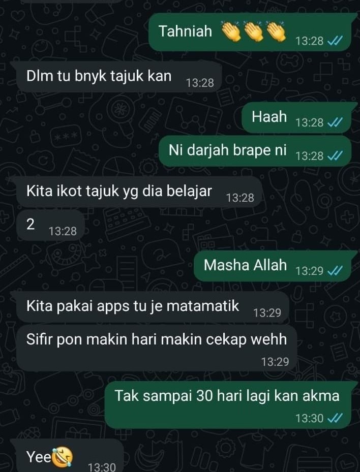 Maklum balas ibu bapa tentang anak lebih yakin jawab soalan matematik sendiri.